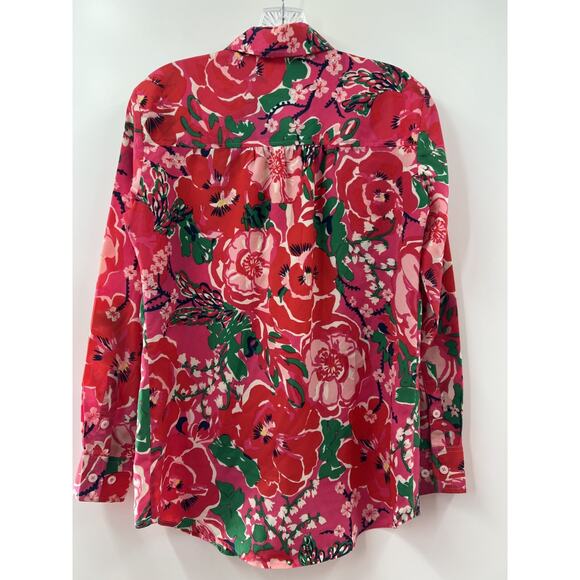 Lilly Pulitzer Womens “A Thing Called Love” Print Button Down Blouse Size XS - Picture 8 of 10